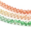 Transparent Painted Glass Beads Strands X-DGLA-A034-T3mm-A04-4