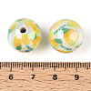Printed Opaque Acrylic Beads MACR-T048-04A-3