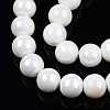Electroplate Opaque Glass Beads Strands GLAA-T032-P8mm-AB02-2