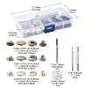 30 Sets 3 Colors Brass Snap Button Kits TOOL-YW0001-19-3