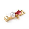 Rack Plating Brass Cubic Zirconia Pendants KK-F848-05G-3