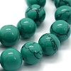 Synthetic Turquoise Beads Strands G-P386-02-6mm-3