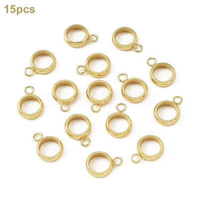 15Pcs 201 Stainless Steel Tube Bails STAS-YW0003-30C-1