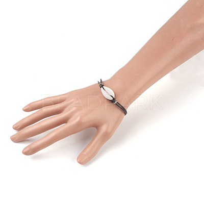 Cowhide Leather Cord Bracelets BJEW-JB04067-1