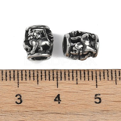 304 Stainless Steel European Beads STAS-C108-09C-AS-1