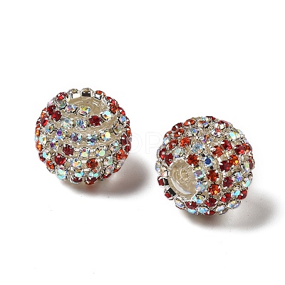 Sparkle Glass Rhinestone Round Beads OACR-S048-01H-1