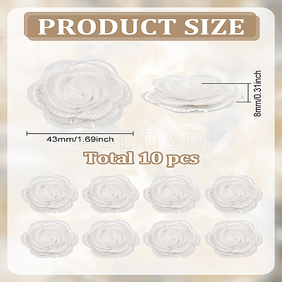 10Pcs Polyester Embroider Thread Iron on/Sew On Patches PATC-LP0001-27-1