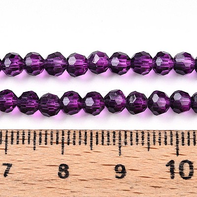 Baking Paint Transparent Glass Beads Strands DGLA-A035-T4mm-A09-1