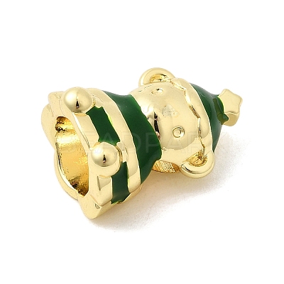 Christmas Brass Enamel Beads KK-L258-02G-01-1