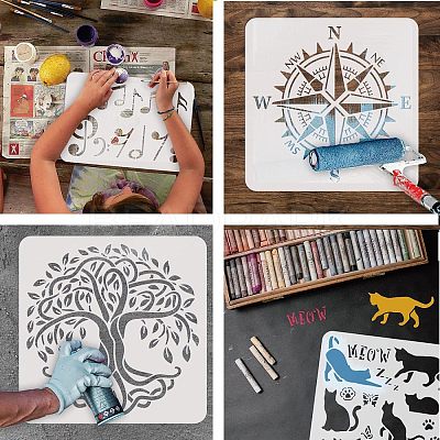Plastic Reusable Drawing Painting Stencils Templates DIY-WH0202-359-1