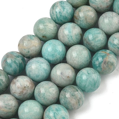 Natural Amazonite Beads Strands G-K068-03-10mm-01-1