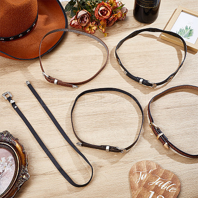 6Pcs 6 Styles Leather Hat Band AJEW-NB0006-83-1