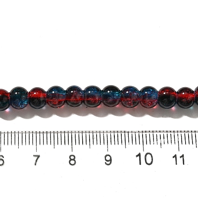 Crackle Glass Beads Strands X-CCG-C002-6mm-10-1