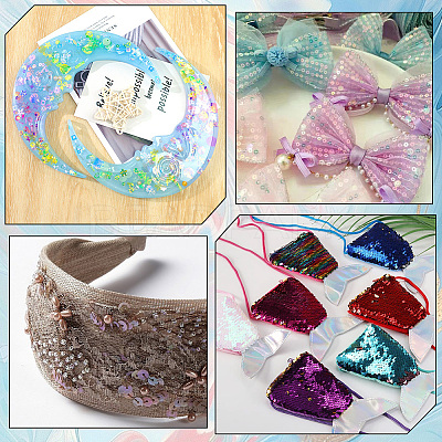 120G 6 Colors Plastic Sequins Beads PVC-CP0001-02B-1