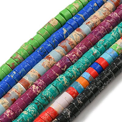 Synthetic Imperial Jasper Dyed Beads Strands G-D077-D01-01-1