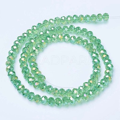 Electroplate Glass Beads Strands X-EGLA-A034-T4mm-B11-1