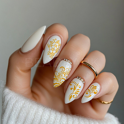 Stainless Steel DIY Nail Art Templates MRMJ-WH0092-035-1