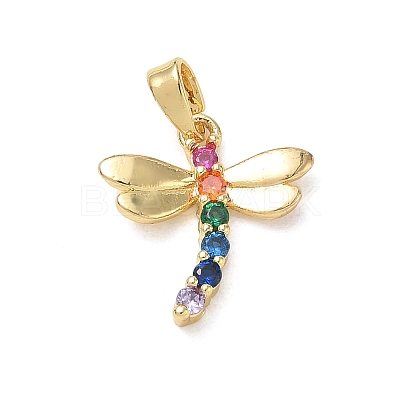 Brass Micro Pave Colorful Cubic Zirconia Pendants LS-CU-CBA5CBE-02G-1