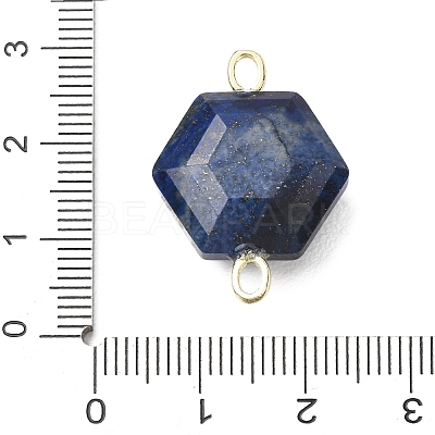 Faceted Natural Lapis Lazuli Carved Links G-T146-01G-10-1