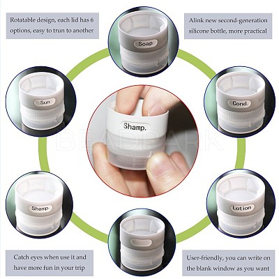 60ml Creative Portable Silicone Travel Points Bottles X-MRMJ-WH0006-B02-1