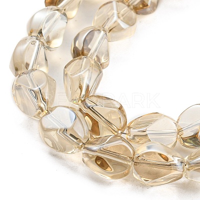 Full Plated Electroplate Glass Beads Strands EGLA-G037-04A-FP03-1