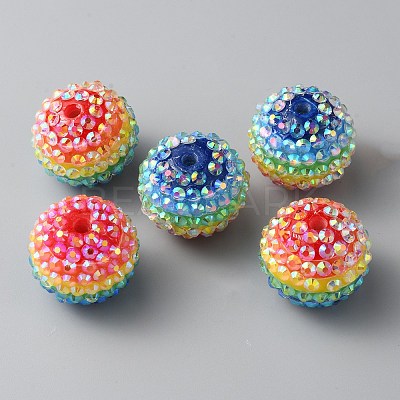 Resin Rhinestone Beads RESI-TAC0004-28R-1