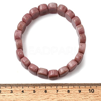 Natural Rhodonite Beaded Stretch Bracelets for Women Men BJEW-D461-02B-1