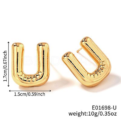 Brass Stud Earrings UV9543-21-1