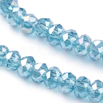 Electroplate Glass Beads Strands EGLA-R048-2mm-M-1