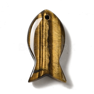 Natural Tiger Eye Pendants G-G932-B12-1