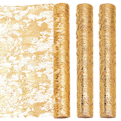 Gold Foil Polyester Mesh Tablecloth AJEW-WH0348-474-1