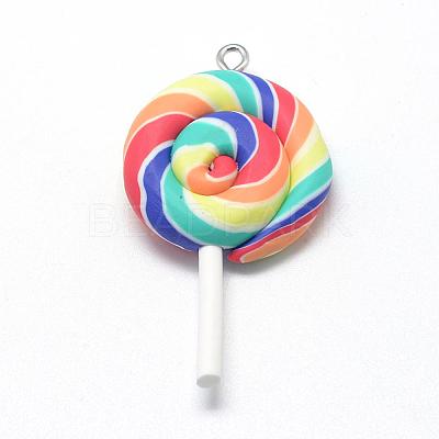 Handmade Polymer Clay Big Pendants CLAY-Q240-007P-1