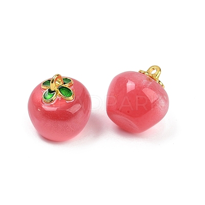 Transparent Glass Apple Pendants X1-DGLA-E004-16D-1