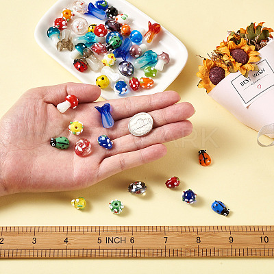 116Pcs Handmade Lampwork Beads LAMP-CD0001-10-1