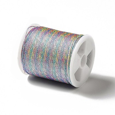 17M Rainbow Color Polyester Sewing Metallic Thread OCOR-E026-08A-1