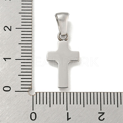 304 Stainless Steel Cubic Zirconia Pendants STAS-C102-04B-P-1