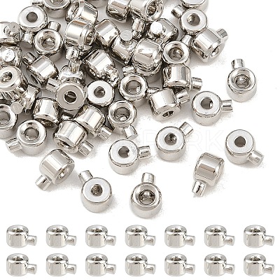 50Pcs Brass Crimp Beads KK-YW0003-69P-1