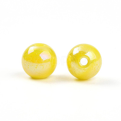 Electroplate Pearlized Glass Pearl Beads EGLA-T021-14B-09-1
