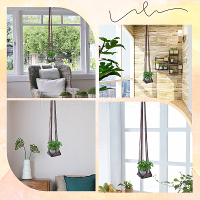 2Pcs PU Leather Plant Hangers AJEW-CN0002-67A-1