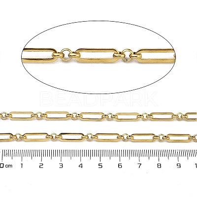 Ion Plating(IP) 304 Stainless Steel Oval Link Chains CHS-G039-17G-1