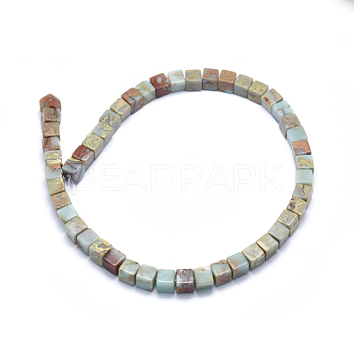 Natural Aqua Terra Jasper Beads Strands G-I213-01-4mm-1