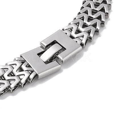 Non-Tarnish 304 Stainless Steel Mesh Chain Necklaces NJEW-Q340-01P-1