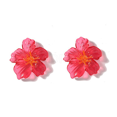 Flower Transparent Acrylic Stud Earrings FS-WGF3DA5-01-1