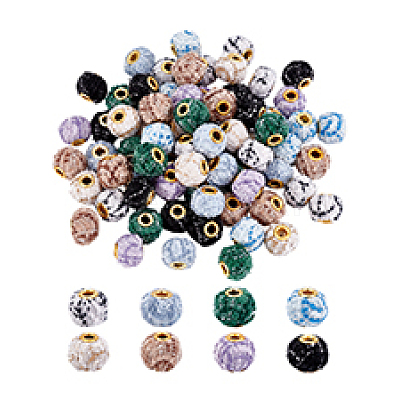72Pcs 8 Colors Polyester European Beads OPDL-PH0001-09-1