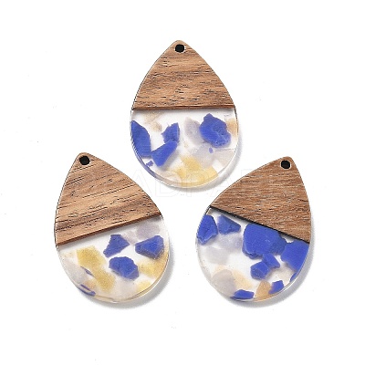 Resin and Walnut Pendants LS-FIND-R051-15B-1