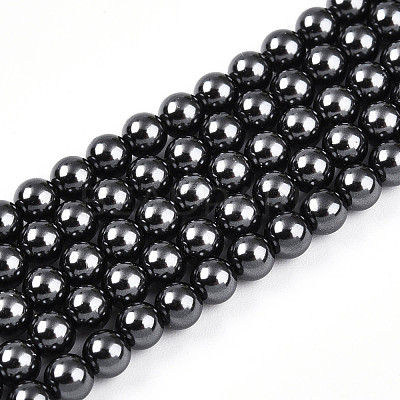Baking Paint Pearlized Glass Pearl Bead Strands HY-N002-4mm-A02-1