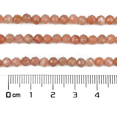 Natural Peach Moonstone Beads Strands G-C127-A02-02-1