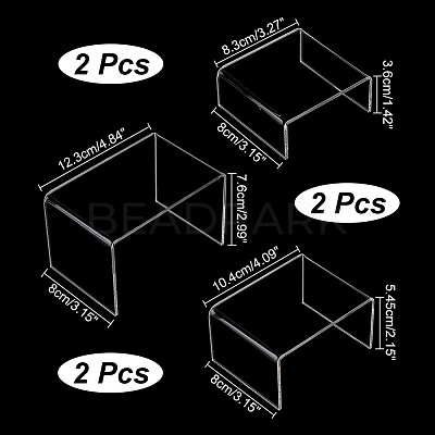 Transparent Acrylic Minifigures Display Risers AJEW-WH0166-36-1