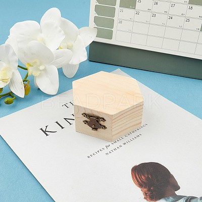 Unfinished Pine Wood Jewelry Box CON-WH0072-07-1