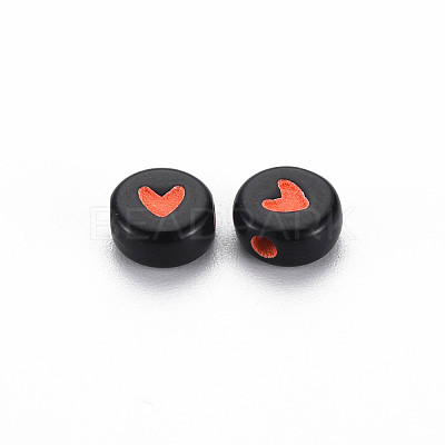 Opaque Black Acrylic Beads MACR-S273-40-1